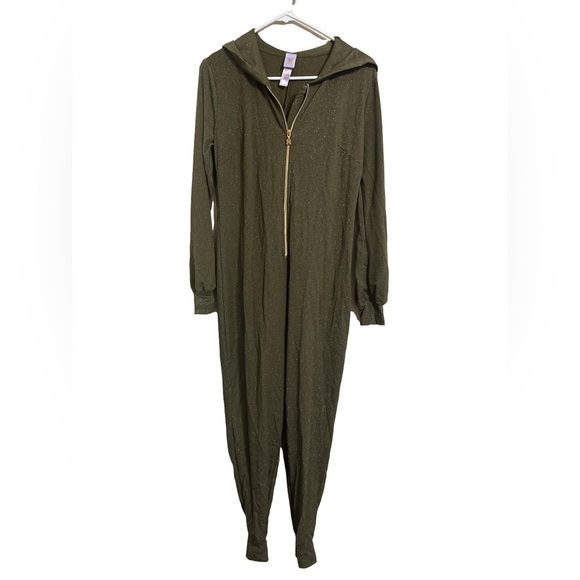 NWOT Savage X Fenty Olive Green SLEEP & SHINE HOODED ONESIE Medium - Picture 4 of 5